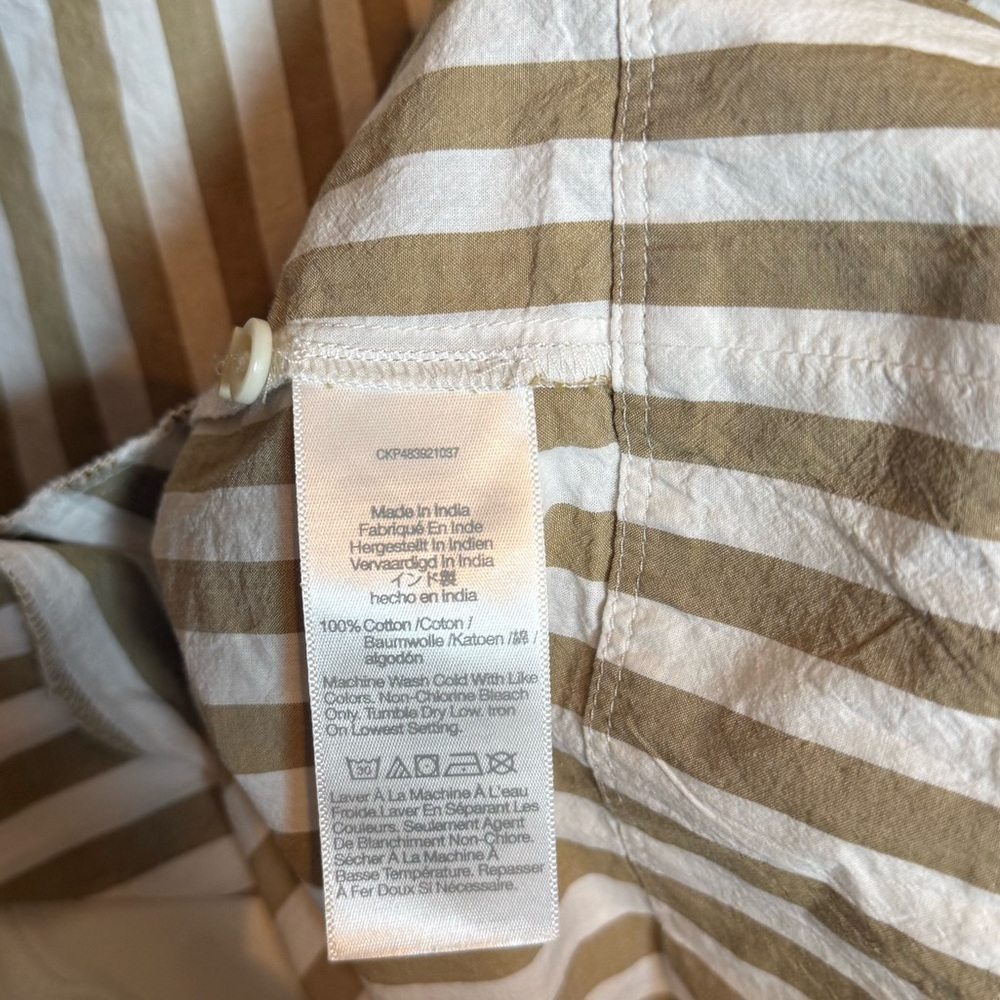 Madewell Collared Button-Front Mini Shirtdress St… - image 4